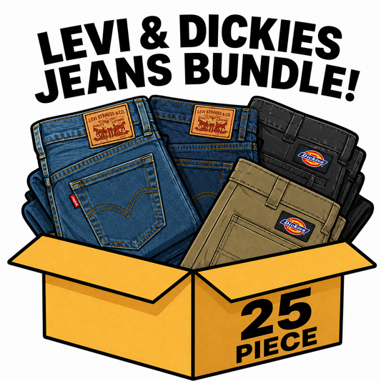 Levi & Dickies Jeans Box | 25 Piece Wholesale Bundle