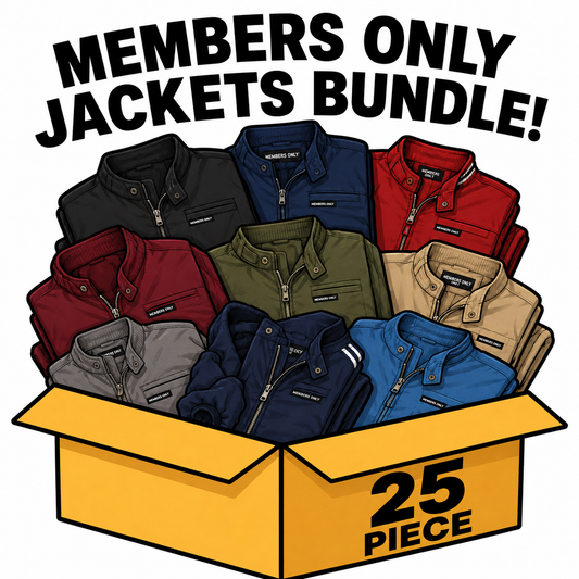Members Only Jackets Box – 25 Piece Wholesale Bundle